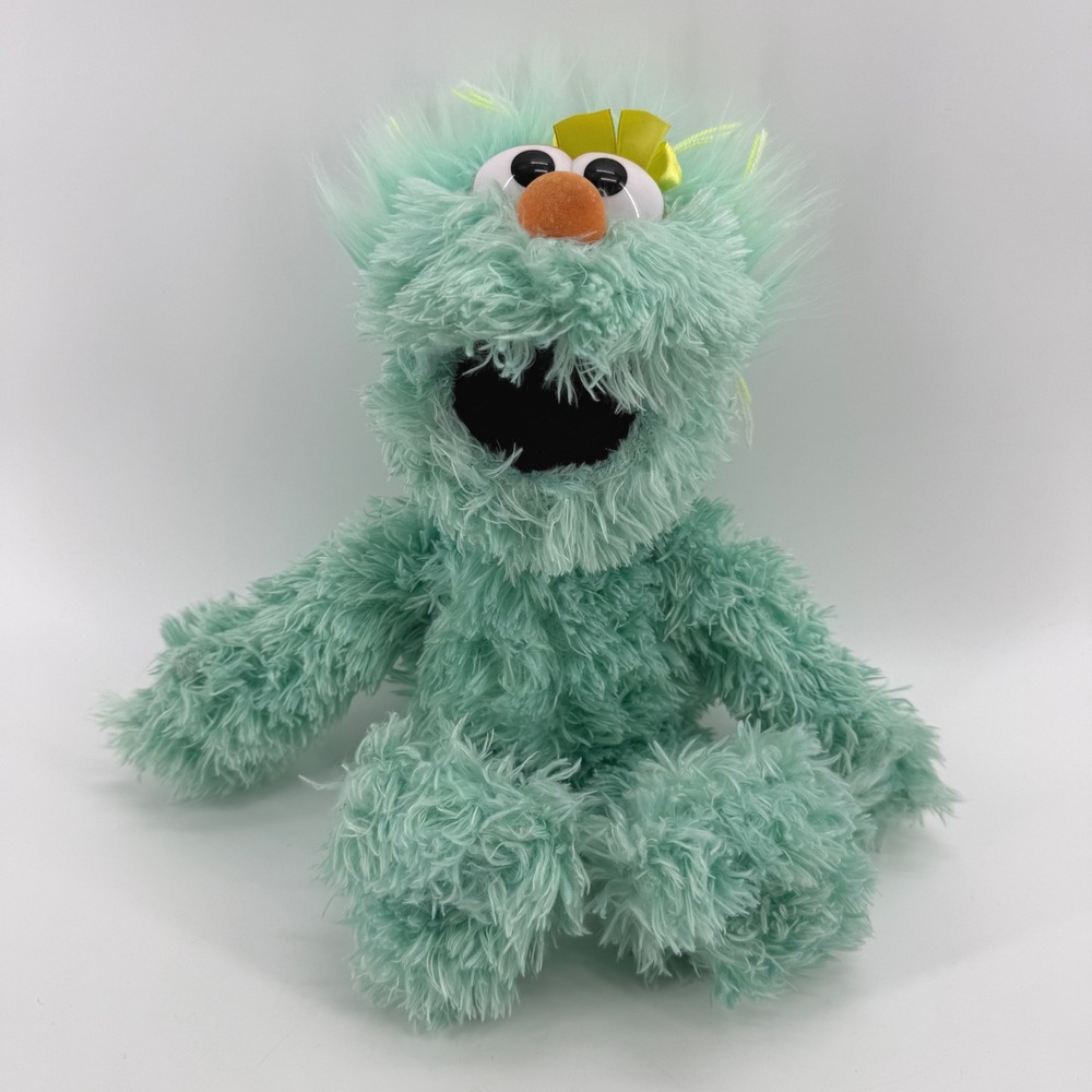 Sesame Place Rosita Plush 15" Mint Green Shaggy Stuffed Animal 2016 Exclusive